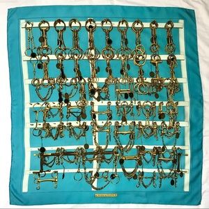 HERMÈS Rare “Mors Et Filets” 1966 Vintage Silk Scarf 90cm Carré
